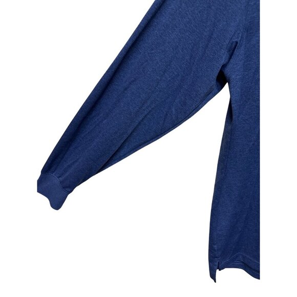 Donald Ross Men's Shirt Jersey Mock Neck Navy Blue Long Sleeve Golf Active Large - Picture 3 of 9